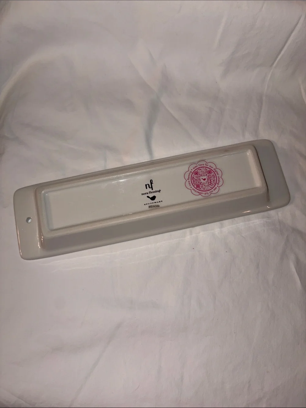 Like new Nora Fleming Pinstripes Cracker Tray